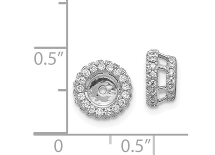 14k White Gold Earrings Style EJM5295 - Classique Jewelry Inc.