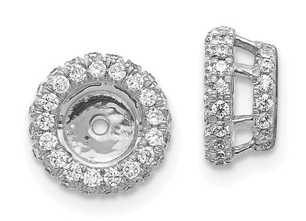 14k White Gold Earrings Style EJM5295 - Classique Jewelry Inc.