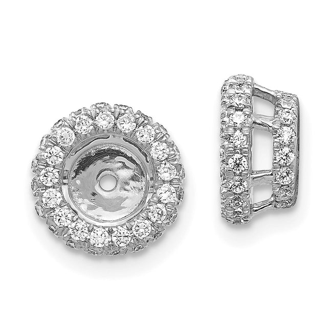 14k White Gold Earrings Style EJM5295 - Classique Jewelry Inc.