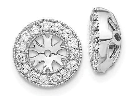 14K white gold diamond earrings