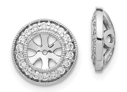 14K white gold diamond earrings