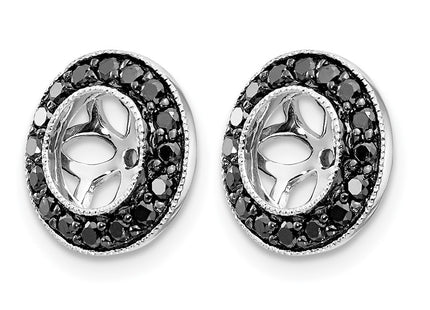 14K white gold diamond earrings, alternate view