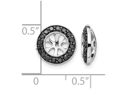 14K white gold diamond earrings, another view