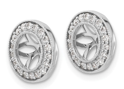 14k White Gold Earrings Style EJM5299 - Classique Jewelry Inc.