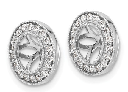 14k White Gold 1/ Diamond Earring Jackets (Style EJM5299-033-WA)