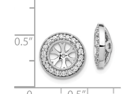 14k White Gold 1/ Diamond Earring Jackets (Style EJM5299-033-WA)