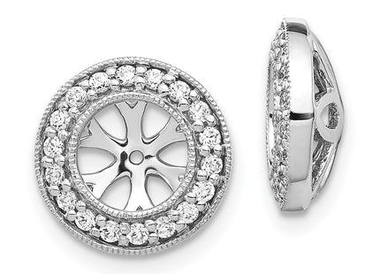 14k White Gold Earrings Style EJM5299 - Classique Jewelry Inc.