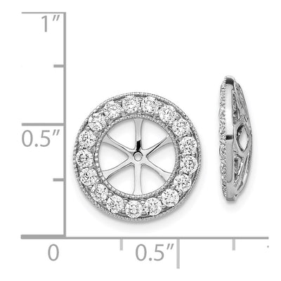14K White Gold 1-1/ Diamond Earring Jackets