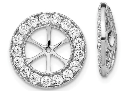 14k White Gold Earrings Style EJM5300 - Classique Jewelry Inc.