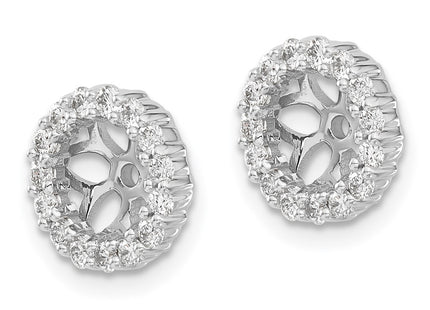 14k White Gold Earrings Style EJM5303 - Classique Jewelry Inc.