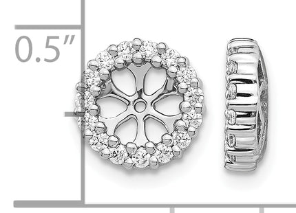 14K White Gold Diamond Earring Jackets-Mtg only-NO Dias.