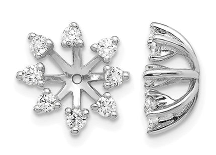 14K white gold diamond earrings