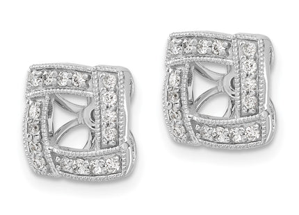 14k White Gold Earrings Style EJM5312 - Classique Jewelry Inc.