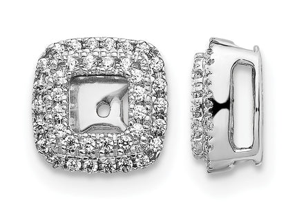 14K white gold diamond earrings