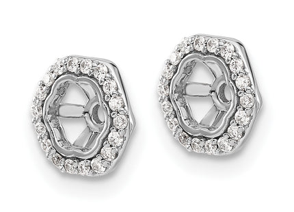 14k White Gold Earrings Style EJM5316 - Classique Jewelry Inc.