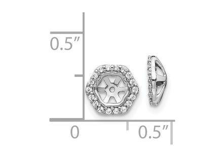 14k White Gold Earrings Style EJM5316 - Classique Jewelry Inc.