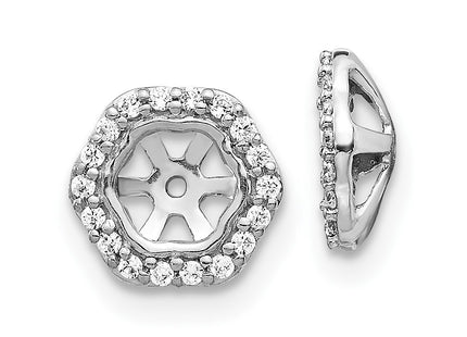 14k White Gold Earrings Style EJM5316 - Classique Jewelry Inc.
