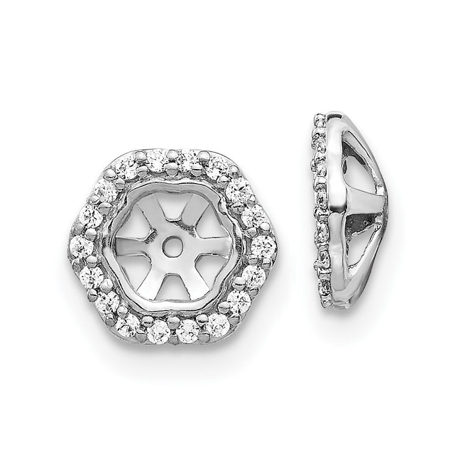 14k White Gold Earrings Style EJM5316 - Classique Jewelry Inc.