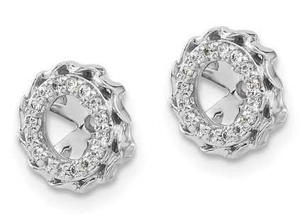 14k White Gold Earrings Style EJM5318 - Classique Jewelry Inc.