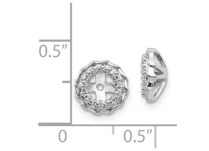 14k White Gold Earrings Style EJM5318 - Classique Jewelry Inc.