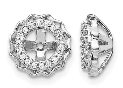 14K white gold diamond earrings