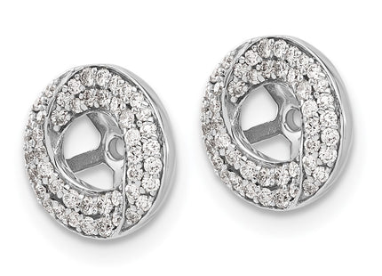 14k White Gold Earrings Style EJM5319 - Classique Jewelry Inc.