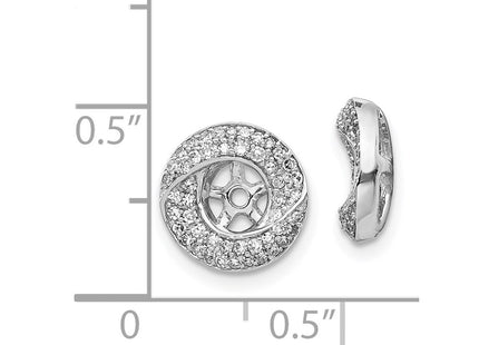 14k White Gold Earrings Style EJM5319 - Classique Jewelry Inc.