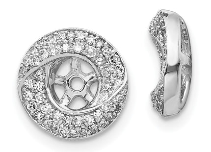 14k White Gold Earrings Style EJM5319 - Classique Jewelry Inc.