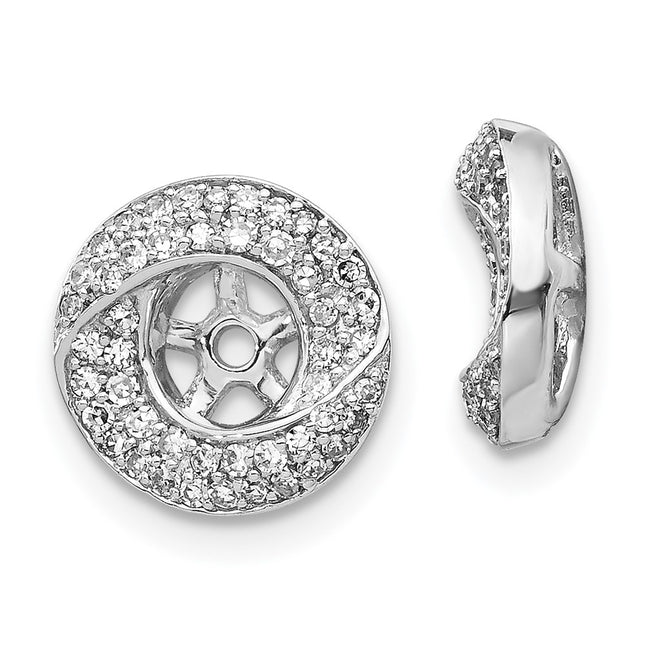 14k White Gold Earrings Style EJM5319 - Classique Jewelry Inc.