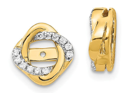 14K white gold diamond earrings