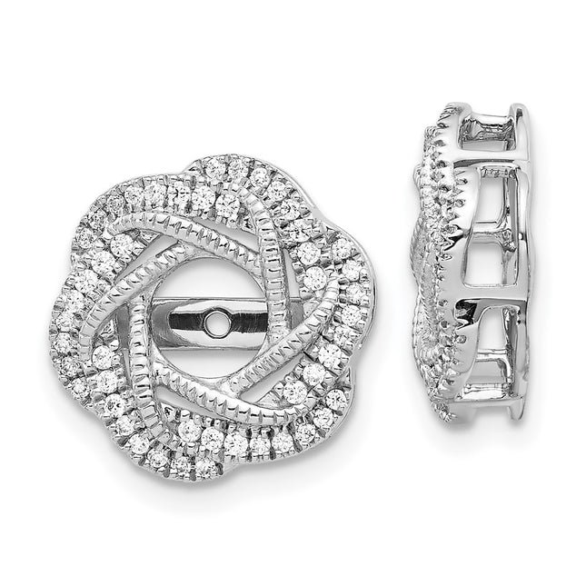 14k White Gold Earrings Style EJM5321 - Classique Jewelry Inc.