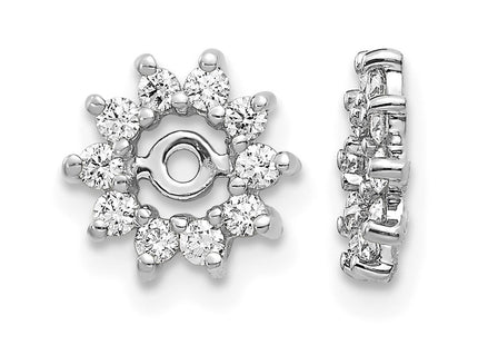 14K white gold diamond earrings