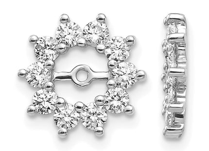 14K white gold diamond earrings