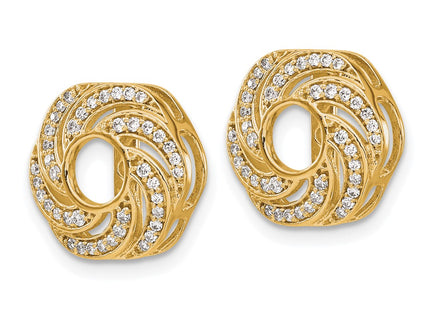 14k Yellow Gold Earrings Style EJM5326 - Classique Jewelry Inc.