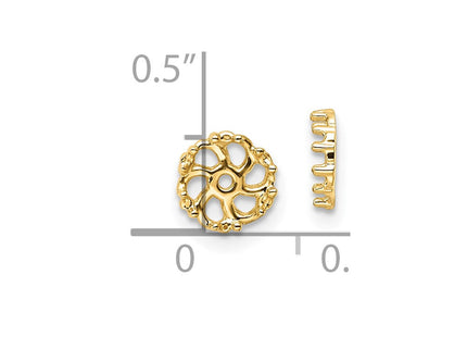 14K white gold diamond earrings, alternate view