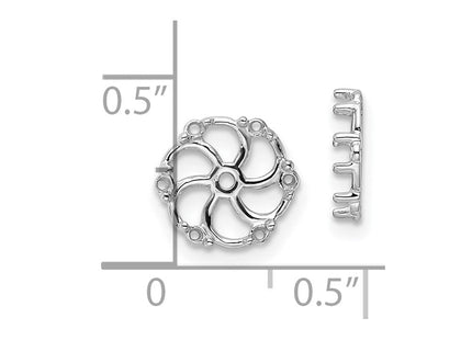 14k White Gold Diamond Earring Jacket Mountings (Style EJM5328-020-W)
