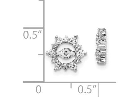 14k White Gold AA Fancy Diamond Earring Jackets (Style EJM5330-025-WA)