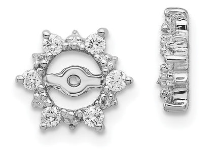 14k White Gold AA Fancy Diamond Earring Jackets (Style EJM5330-025-WA)