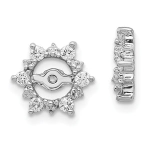 14k White Gold AA Fancy Diamond Earring Jackets (Style EJM5330-025-WA)