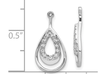 14k White Gold Earrings Style EJM5335 - Classique Jewelry Inc.
