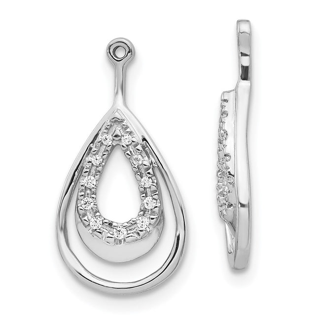 14k White Gold Earrings Style EJM5335 - Classique Jewelry Inc.