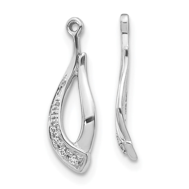 14k White Gold Earrings Style EJM5336 - Classique Jewelry Inc.