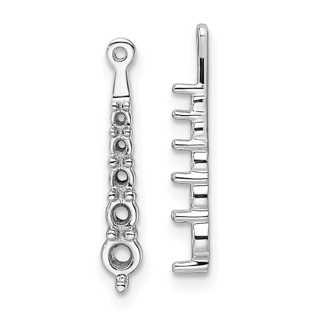 14k White Gold Earrings Style EJM5338 - Classique Jewelry Inc.