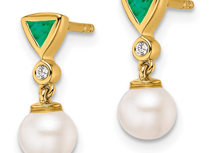14k Yellow Gold Earrings Style EM10036 - Classique Jewelry Inc.
