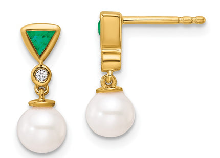 14k Yellow Gold Earrings Style EM10036 - Classique Jewelry Inc.