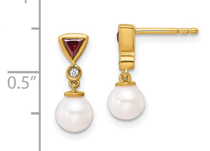 14k Yellow Gold Earrings Style EM10036 - Classique Jewelry Inc.