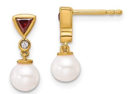 14k Yellow Gold Earrings Style EM10036 - Classique Jewelry Inc.