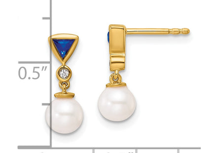 14k Yellow Gold Earrings Style EM10036 - Classique Jewelry Inc.