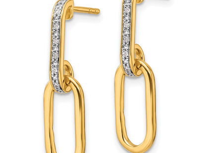 14k Yellow Gold Earrings Style EM10043 - Classique Jewelry Inc.