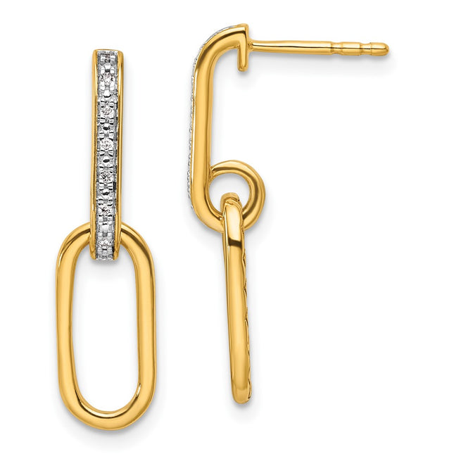 14k Yellow Gold Earrings Style EM10043 - Classique Jewelry Inc.